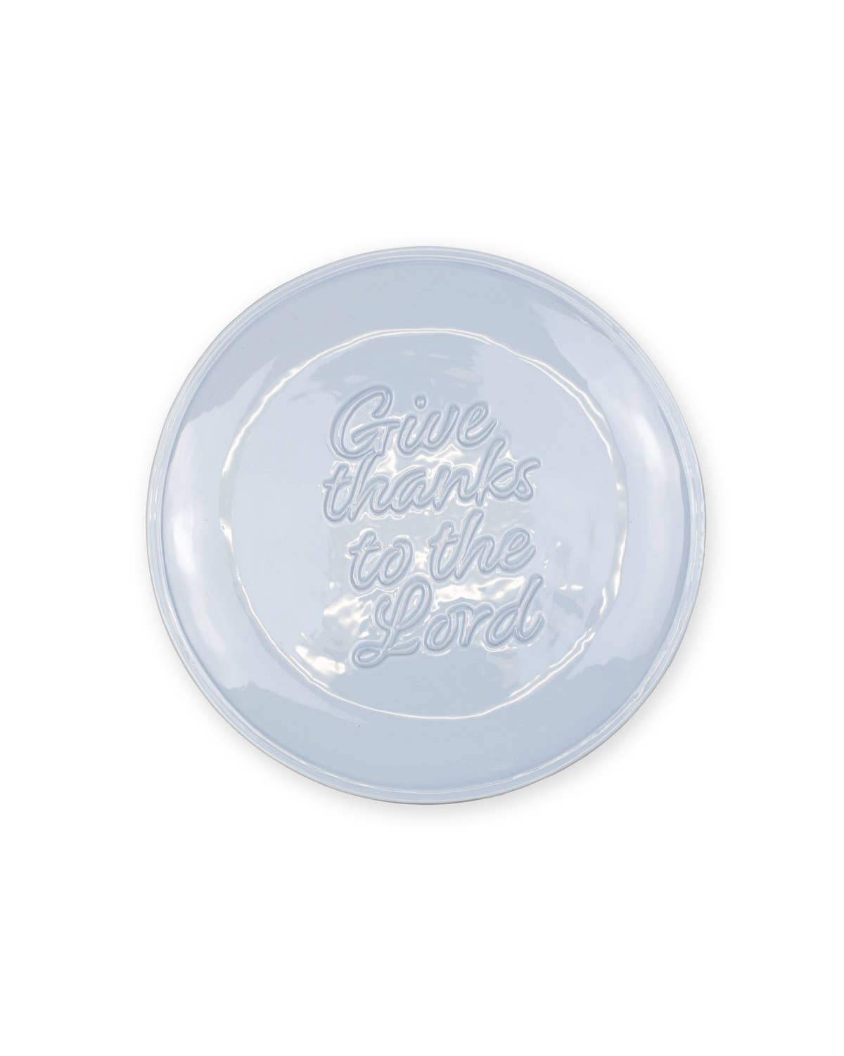 Give Thanks to the Lord Round Platter (Blue Ice) 11.5"