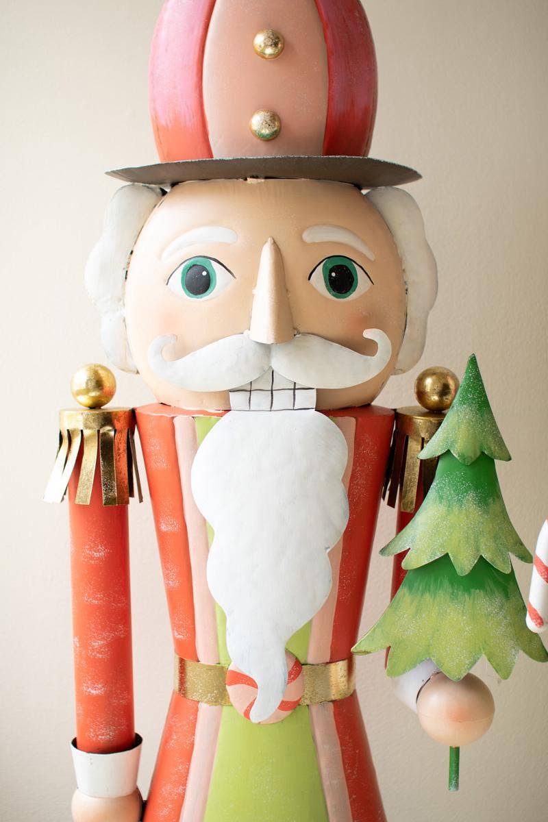 LIFE SIZE PAINTED METAL NUTCRACKER