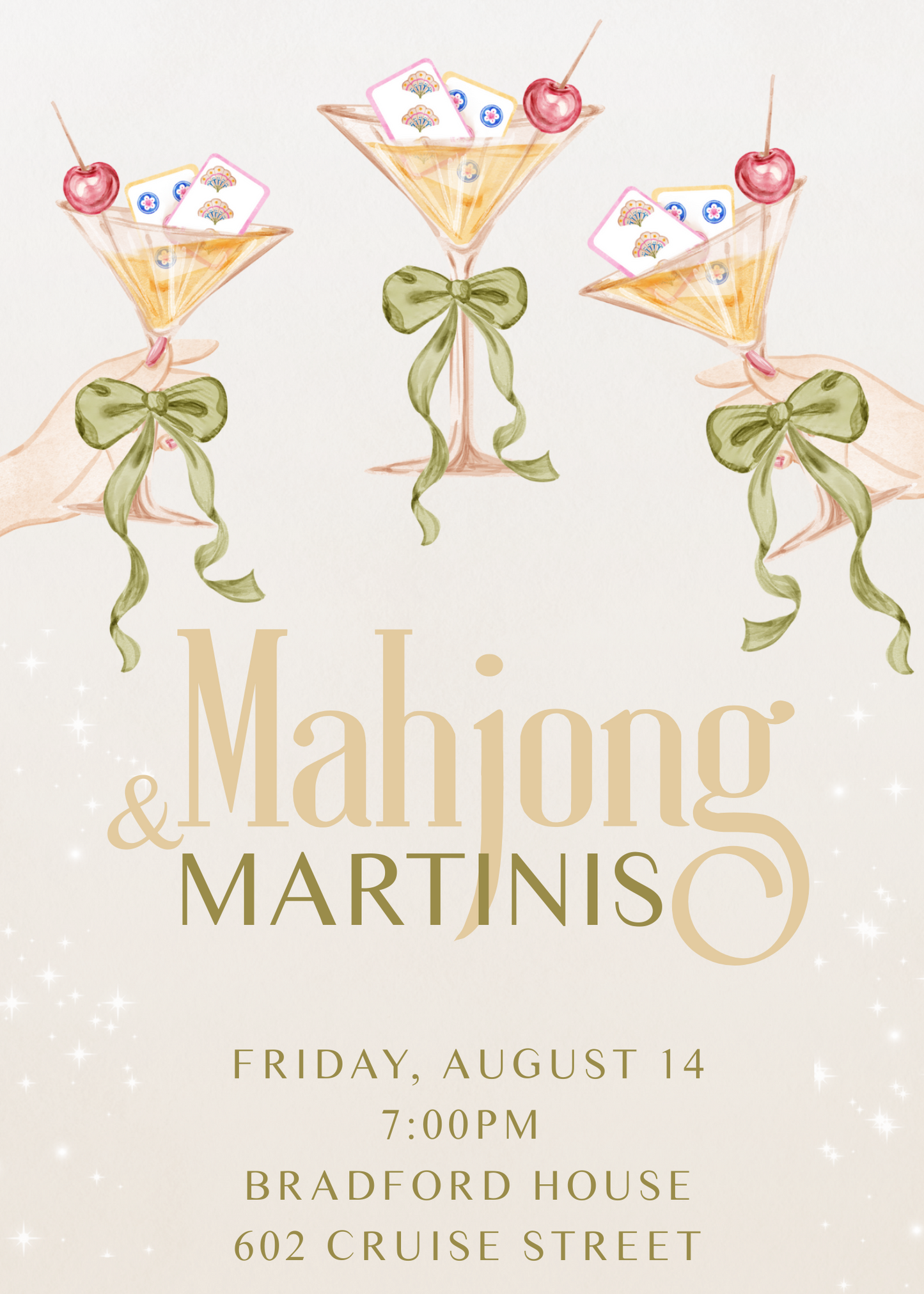 Mahjong and Martinis Night