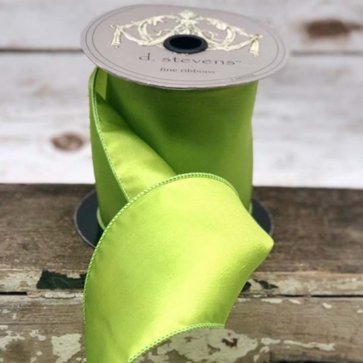 4" x 25yds Simply Taffeta, Apple Green