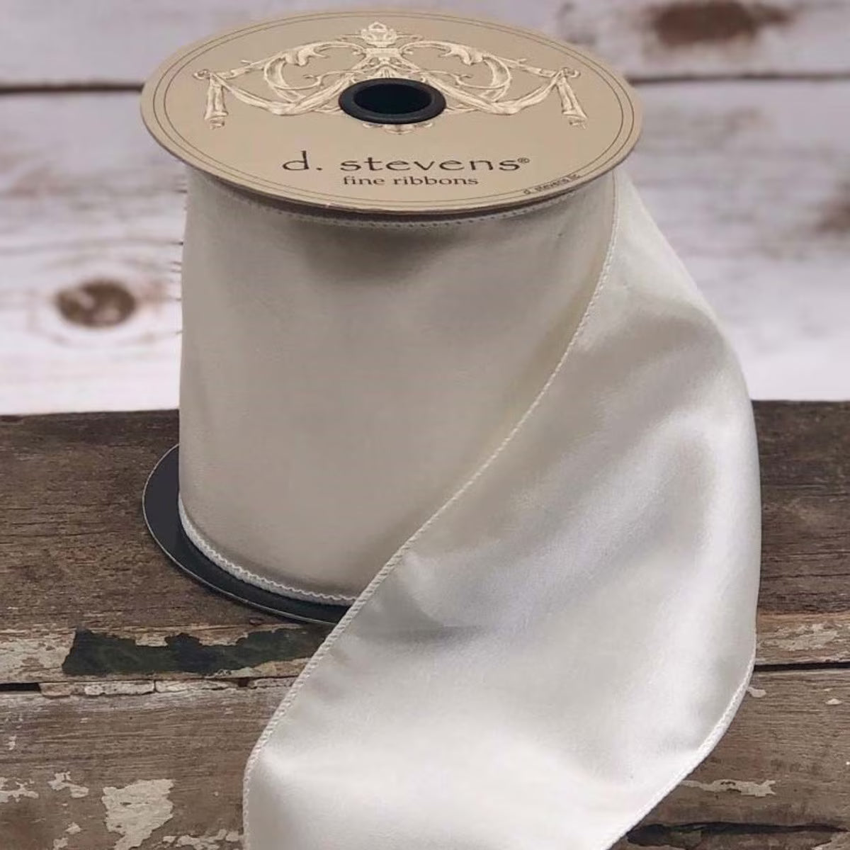 2.5" x 25yds Simply Taffeta, Ivory