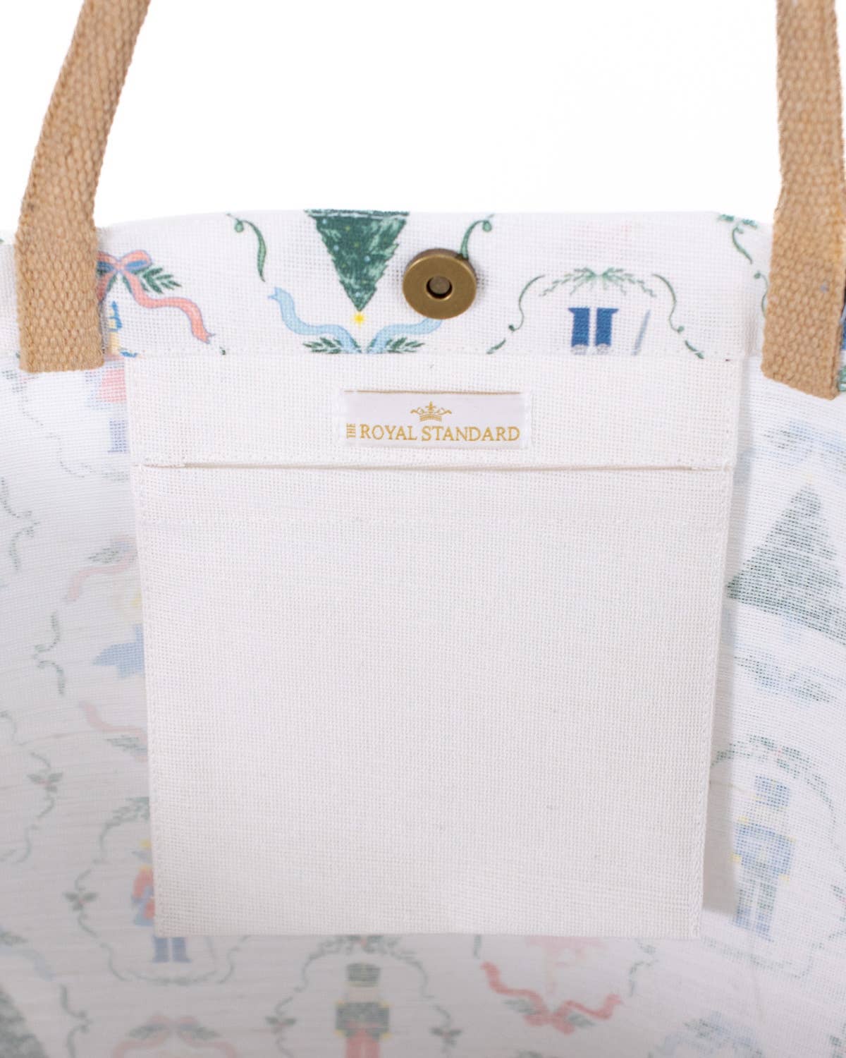 Nutcracker Waltz Juco Carryall Tote White/Multi 22x19x8