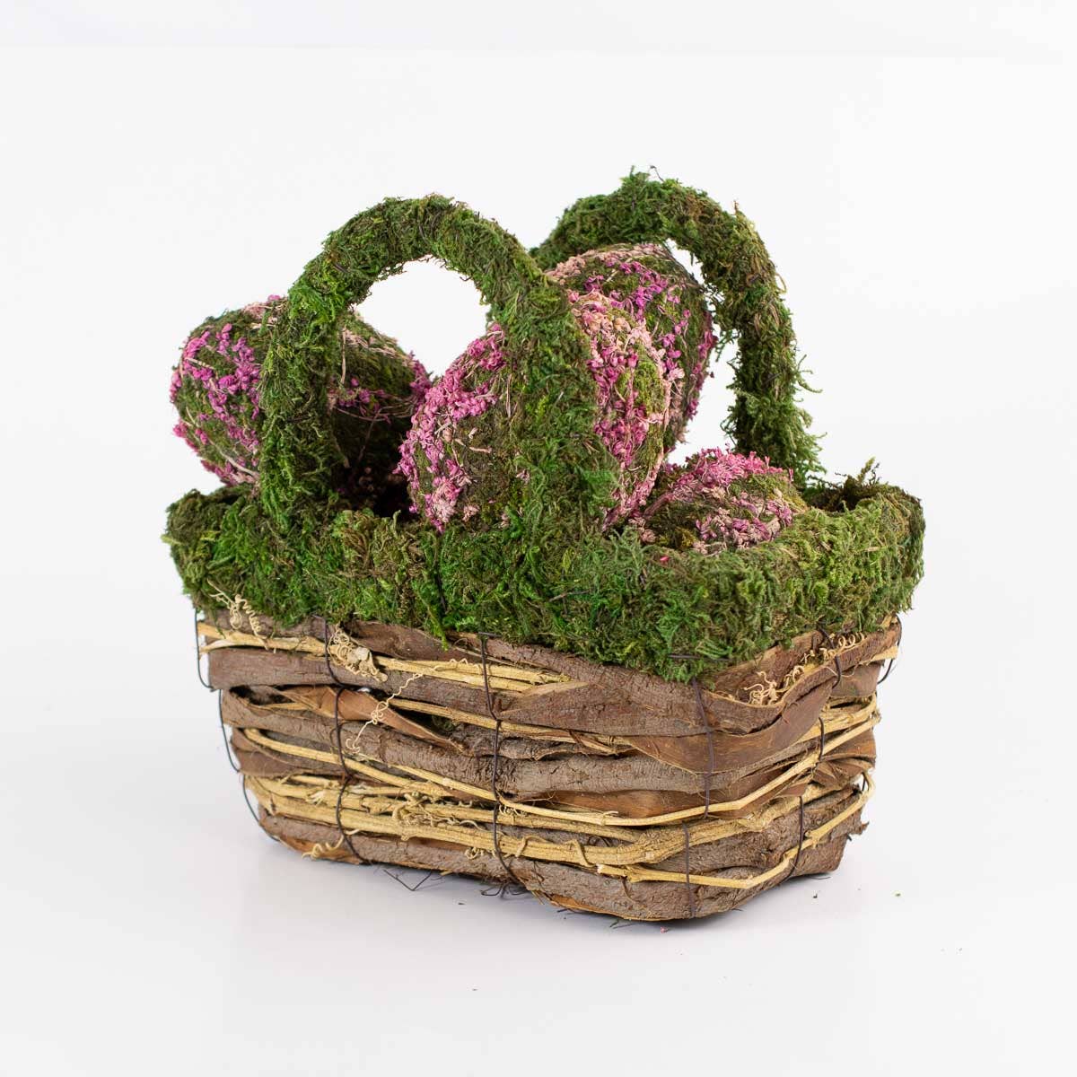 Dorothy Moss Basket Green/Natural 10x9x7