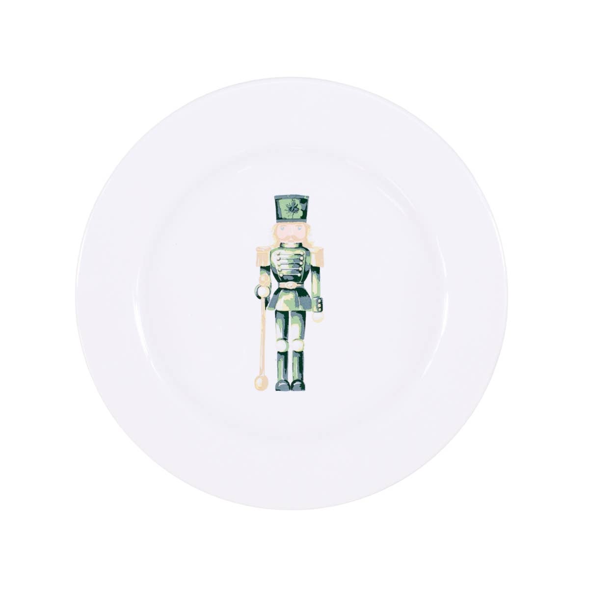 Watercolor Nutcracker Plate White/Multi 8"