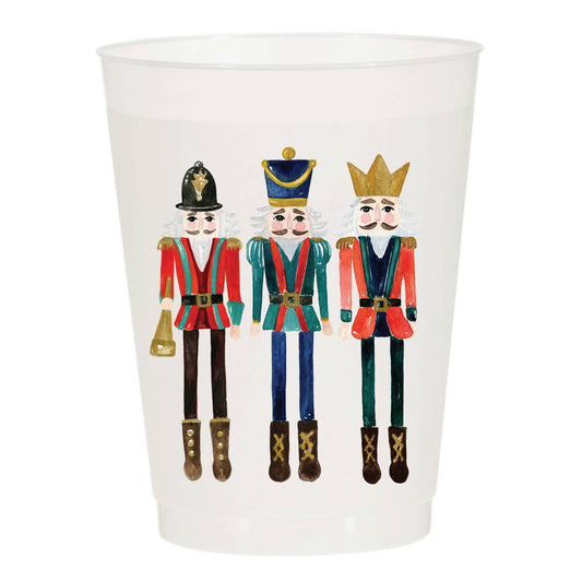 Nutcrackers Bell Frosted Cups - Christmas