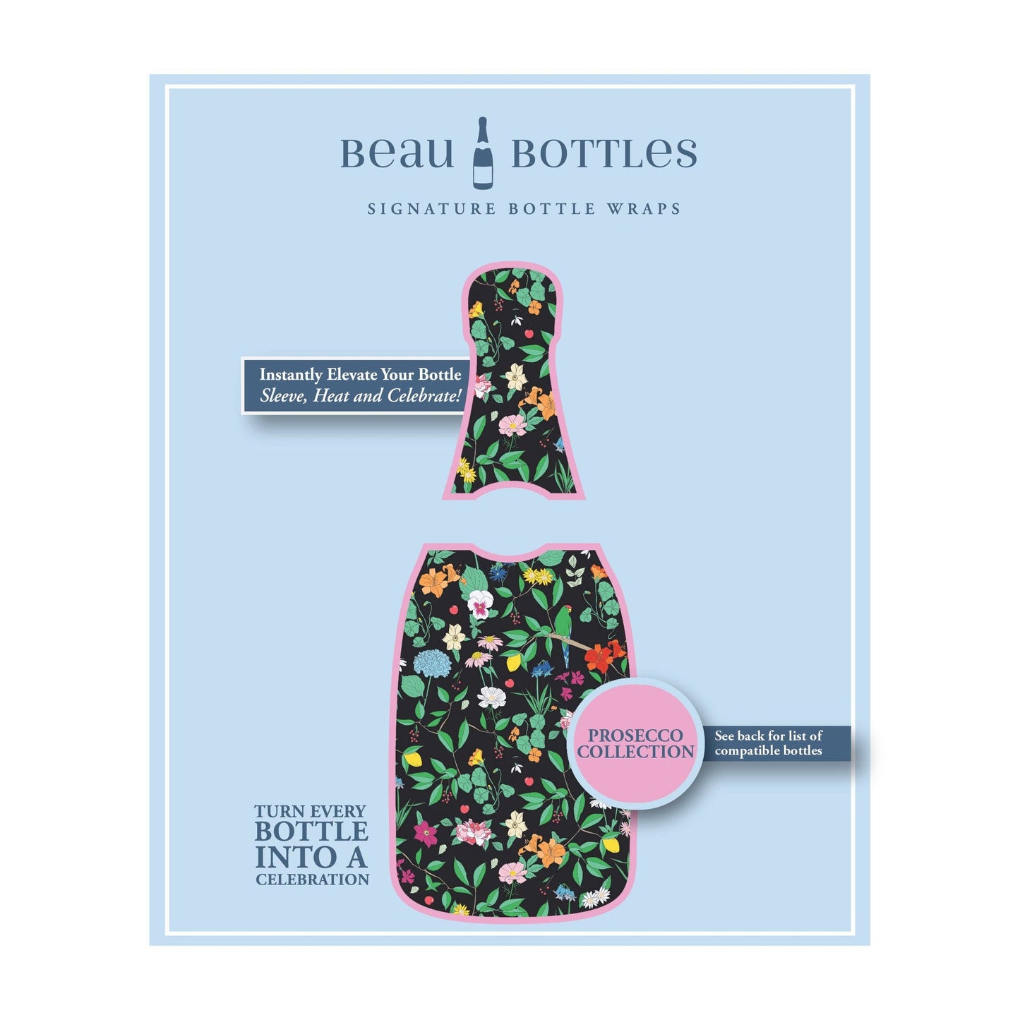 Beau Bottle x Sheridan French Collection - Onyx Wildflower - Prosecco Collection