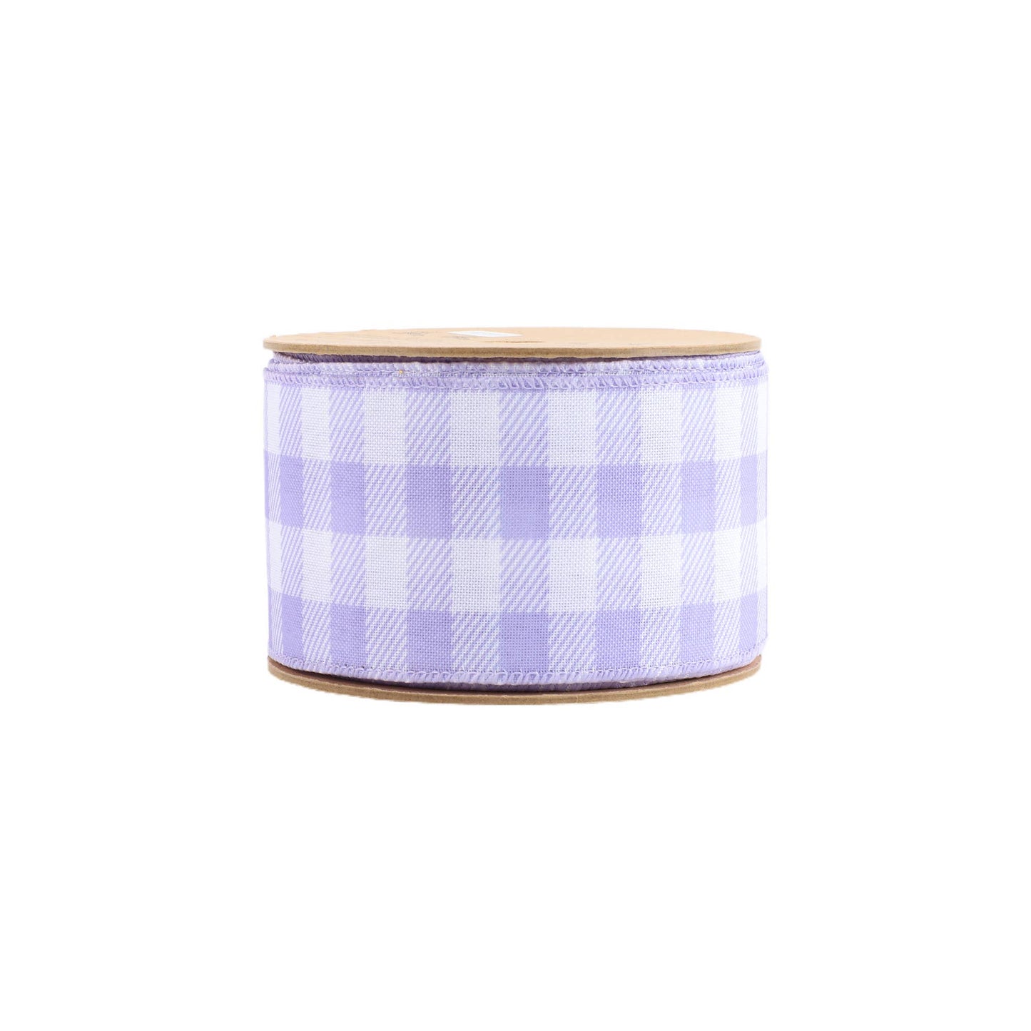 2 1/2" Wired Ribbon | White/Spring Gingham | 10 Yard Roll |