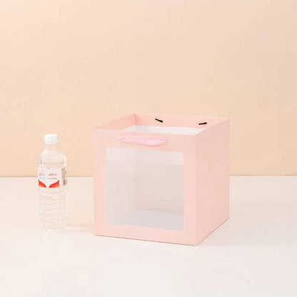 Cube Window Kraft Flower/Gift Bag