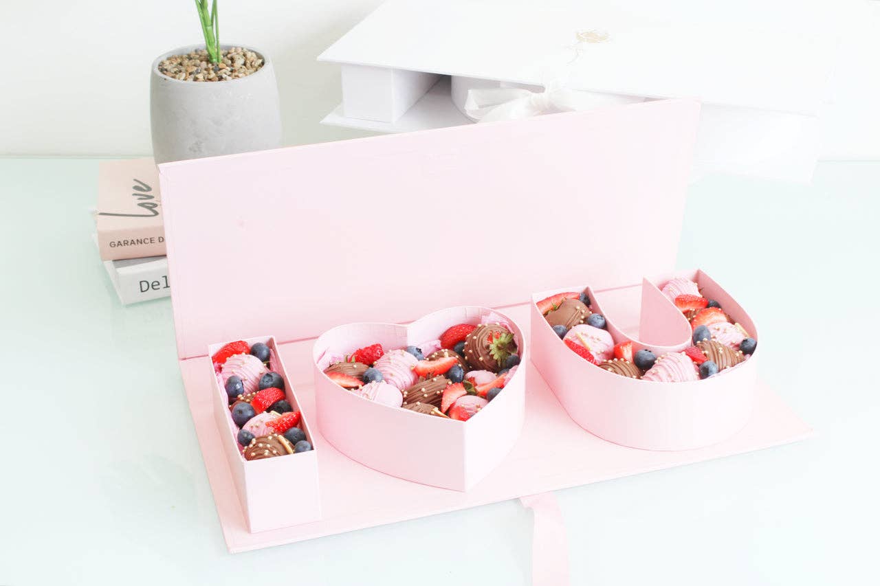 I Love You Fillable Letters Box with Ribbon