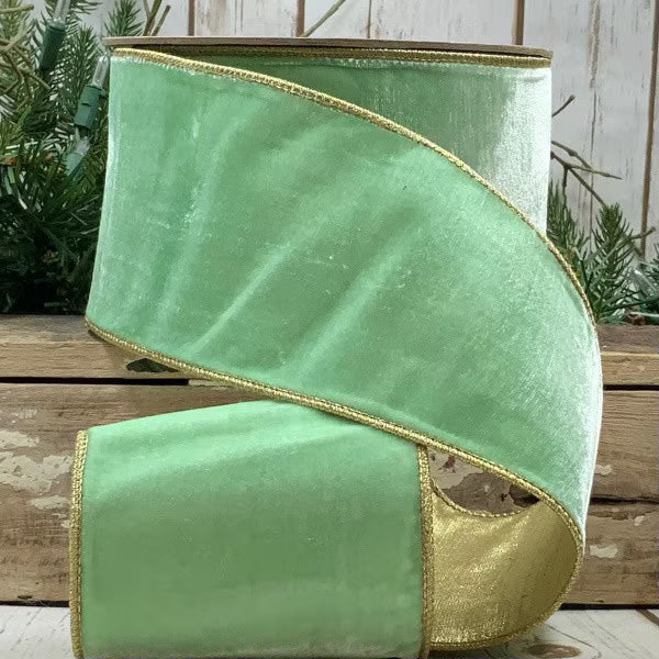 4" x 10yds VP Lush Velvet Gold Back, Mint