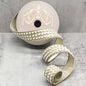 1.5" x 5yds Metallic Dupioni Pearls Trim, Platinum
