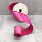 2.5" x 10yds Dupioni Raspberry Swirl Diagonal Plaid, Pink, Purple