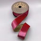 2.5" x 10yds Iced Velvet Metallic Gold Back, Fuchsia