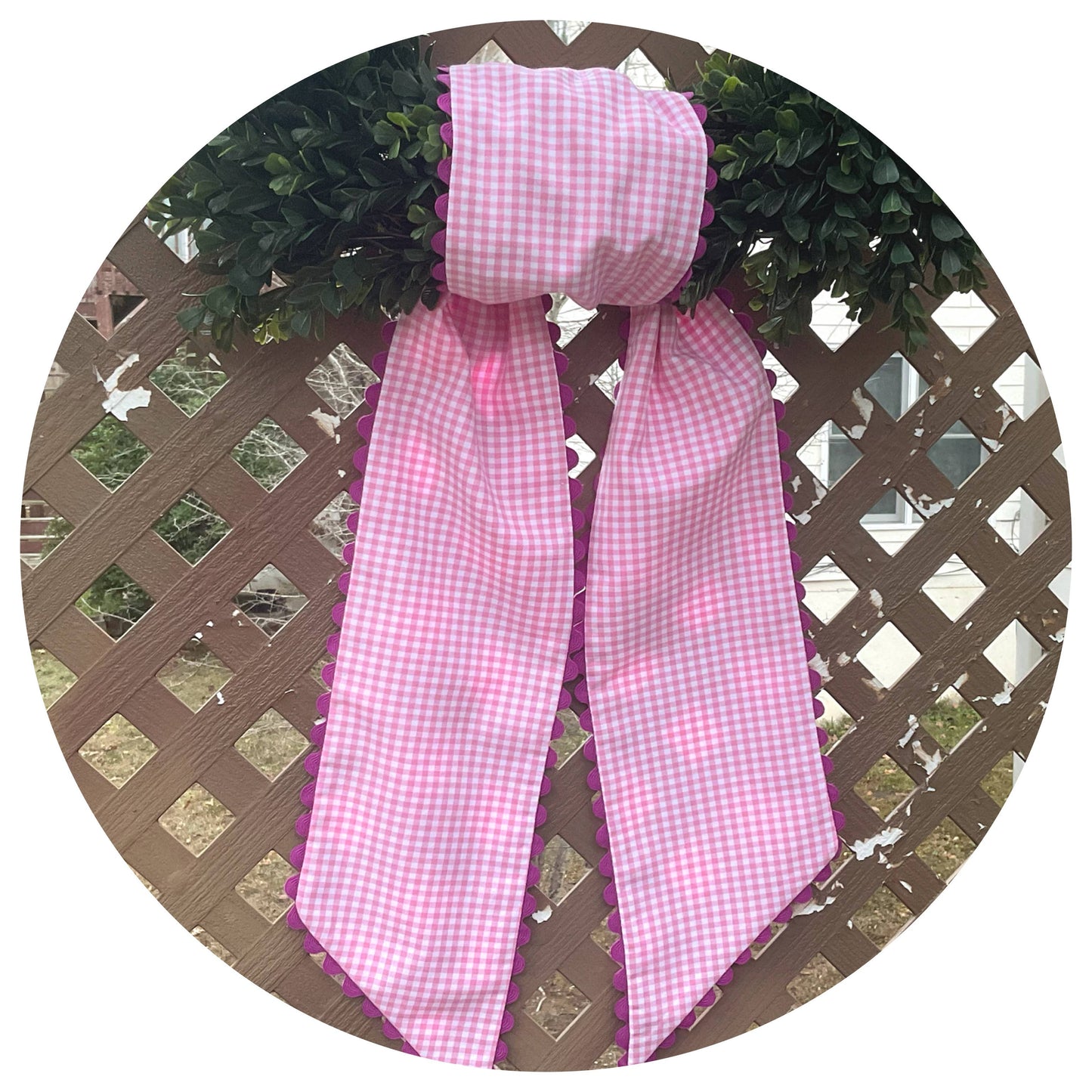 Custom Gingham Sashes with Trim