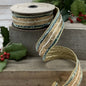1.5" x 5yds Velvet Bead Pearl Trim Metallic Gold Back, Celadon