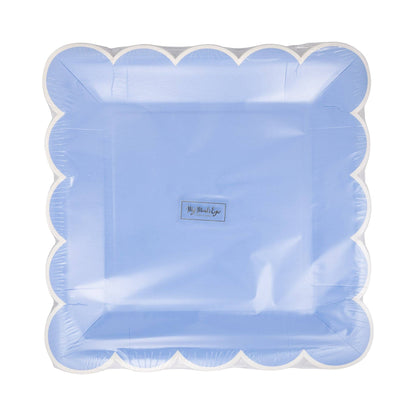 PAR1114 - Blue Scalloped 9" Square