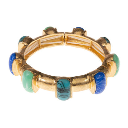 Bold Stone Pointed Stretch Bangle Bracelet