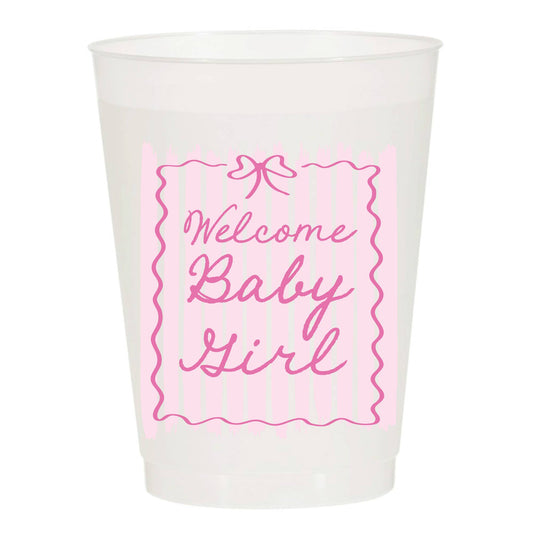 Welcome Baby Girl Frosted Cups- Baby