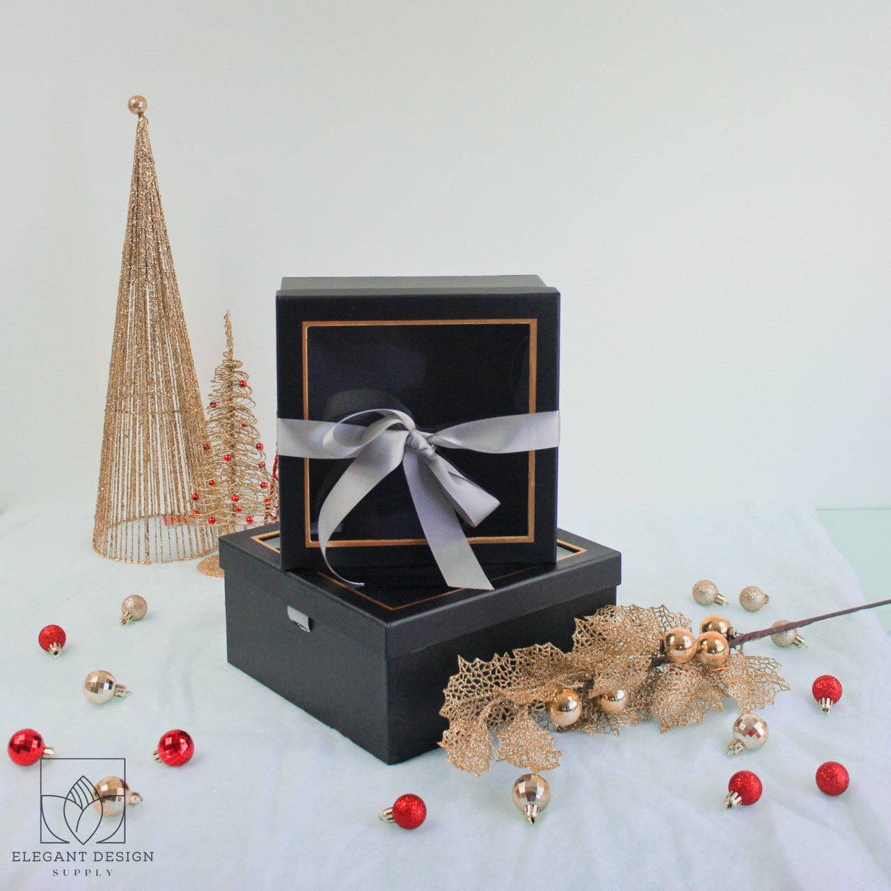 Square Gift Box with Clear Lid and Ribbon - Various Colors - For Luxury Flower/ Gift / Chocolate Strawberry Arrangements