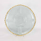 Cordova Chip and Dip Serving Tray   Clear/Gold   13"