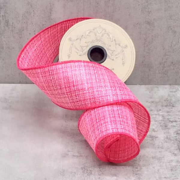 2.5" x 10yds Satin Course Linen, Hot Pink