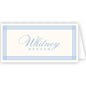 French Blue Stripe Border Placecard