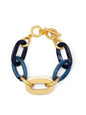 Resin and Metal Oval Link Toggle Bracelet