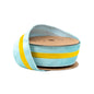 1 1/2" Wired Velvet Ribbon w/ Trim | Blue w/ Yelllow Trim | 10 Yard Roll