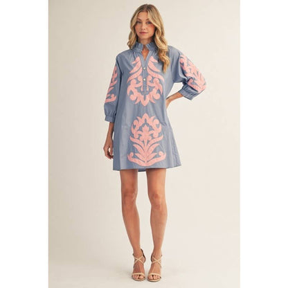 NEW floral applique shift dress