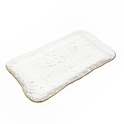 Saint Germain Serving Dish   Clear/Gold   9.3x.7x5.7