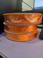 1" Velvet Wired Ribbon Orange