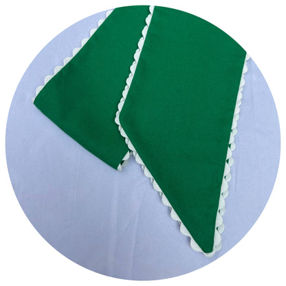 Custom Linen Sashes with Trim 