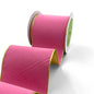 4" Bubblegum Pink Velvet Reversible Gold Wired Ribbon