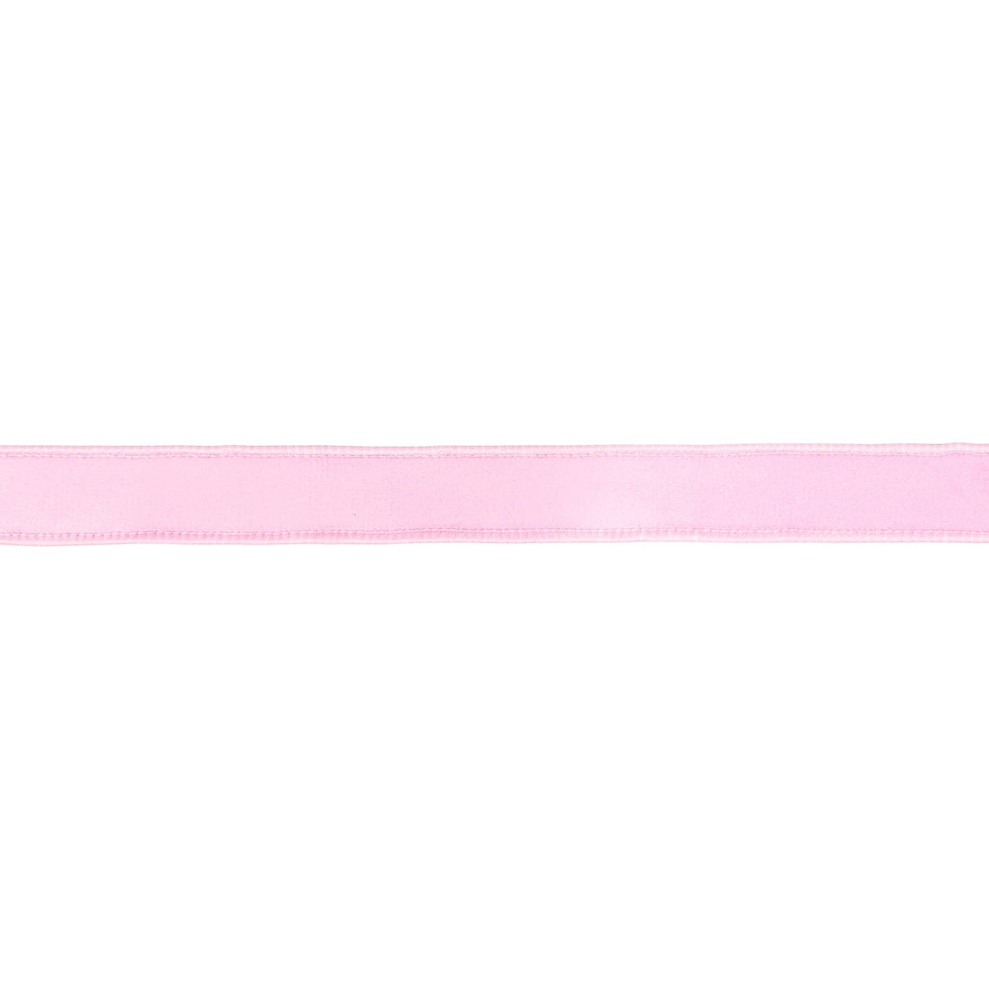 1" Reversible Classic Velvet Wired Ribbon | Light Pink/Light Pink | 10 Yard Roll