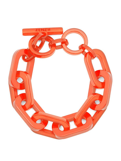 Resin Cable Chain Toggle Bracelet