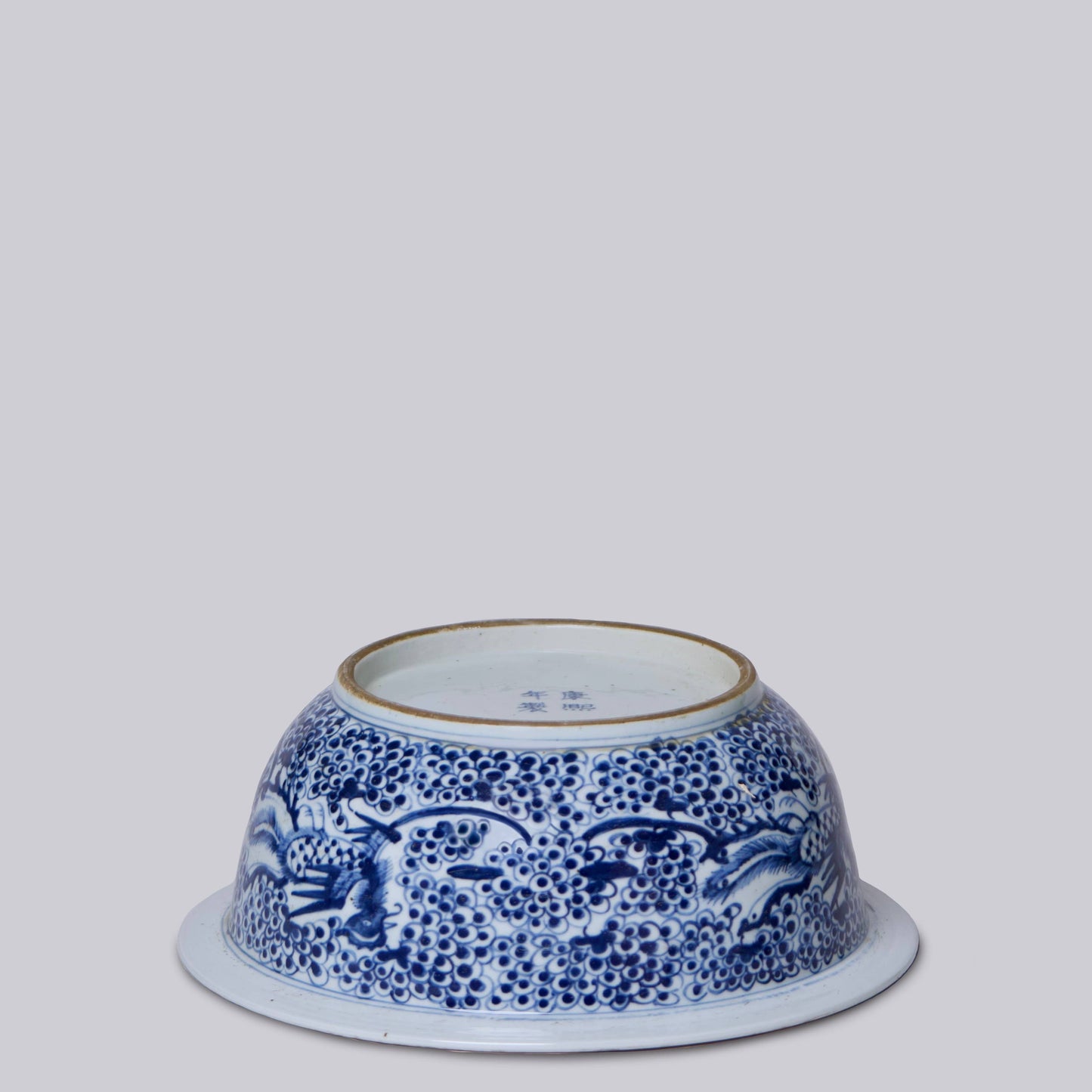 Blue and White Porcelain Phoenix Basin