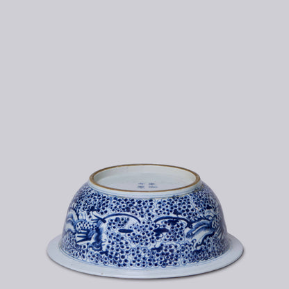 Blue and White Porcelain Phoenix Basin
