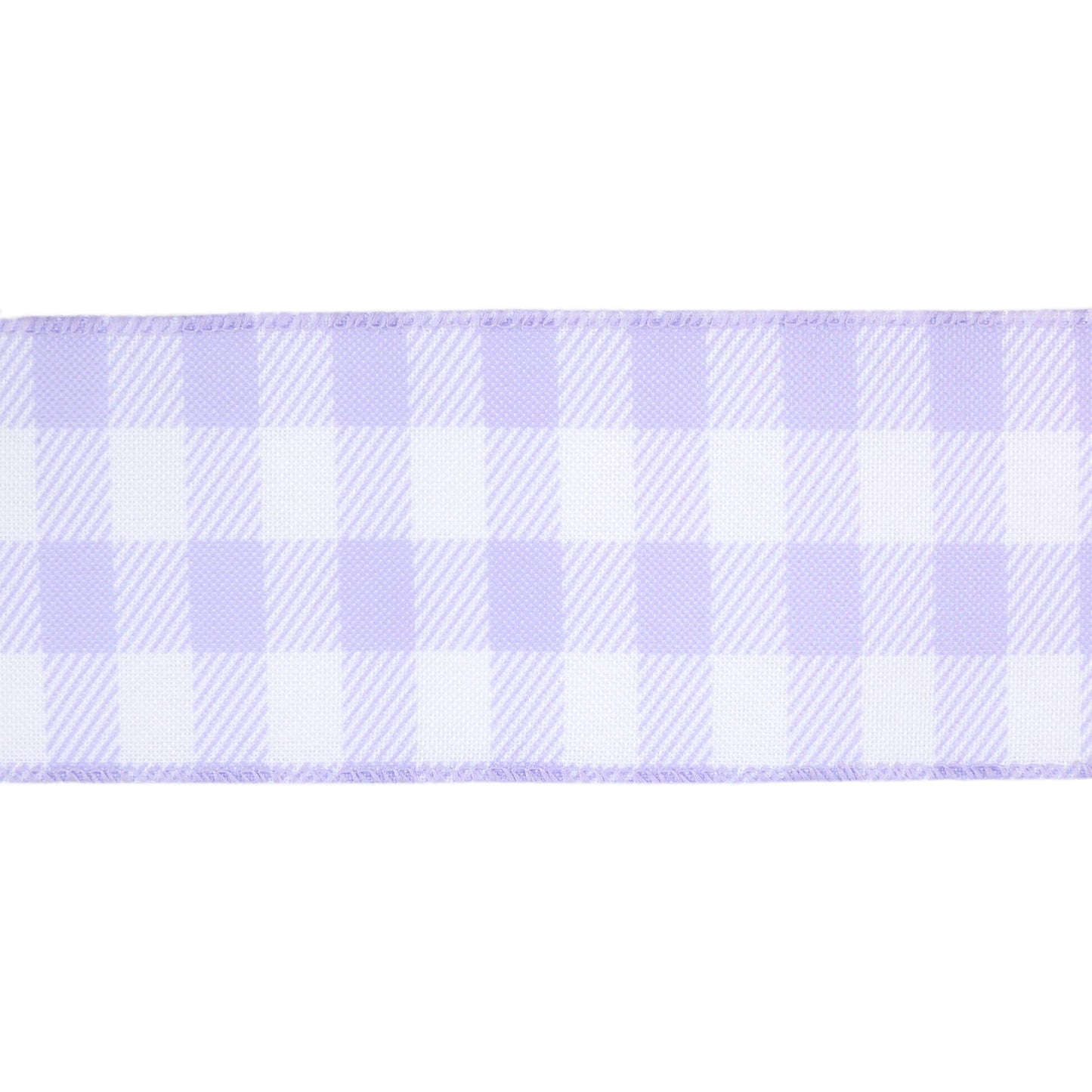 2 1/2" Wired Ribbon | White/Spring Gingham | 10 Yard Roll |