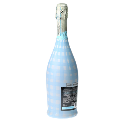 Powder Blue Picnic Gingham Prosecco Bottle Wrap