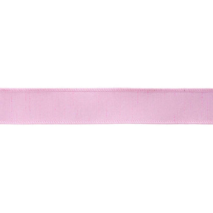 1 1/2" Wired Double-fused Dupioni Ribbon | Red/Lt Pink | 10 Yard Roll