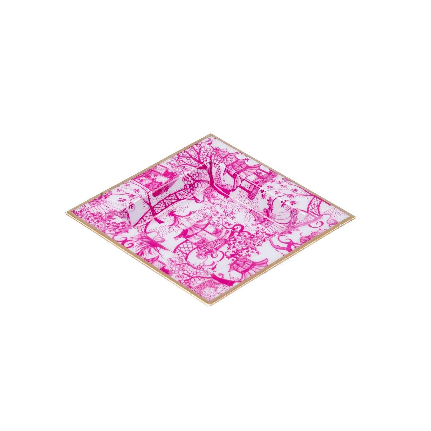 Garden Party Enameled Tori Trinket Tray