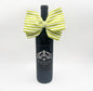 Green and White Striped Bottle Bows