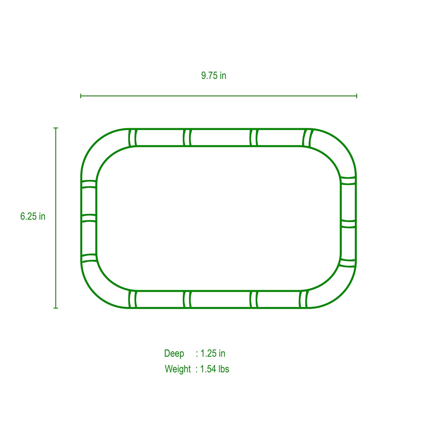 Gracie Chang Mai Tray 7x 10 - Natural