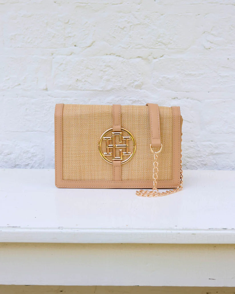 Cecilia Circle Logo Handbag Natural