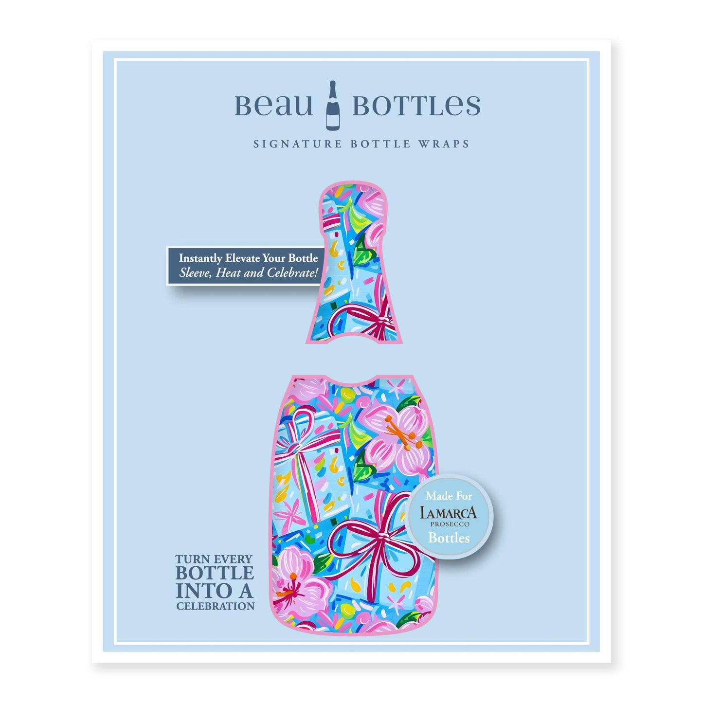 Beau Bottles Preppy Happy Birthday Brushed Presents- Prosecco Collection