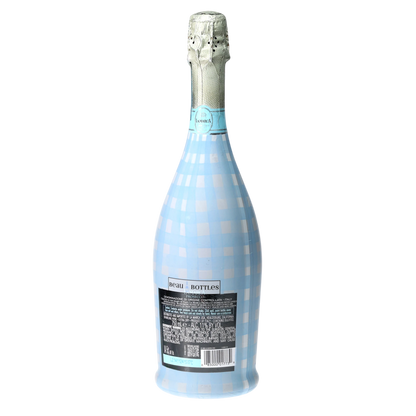Powder Blue Picnic Gingham Prosecco Bottle Wrap