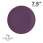 Purple and Gold Plastic Round Plates | 10 Pack