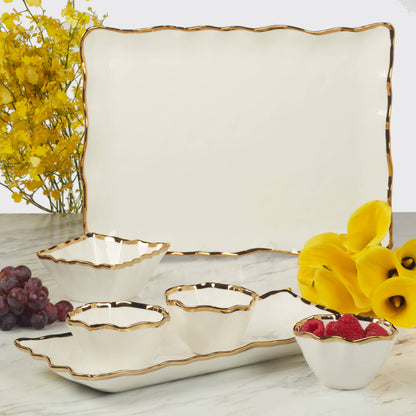 Regency Gold Rectangular Platter 16in x 11.75in