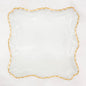 Montague Square Serving Tray Clear/Gold 12x12