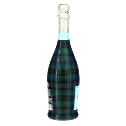 Blue & Green Christmas Tartan Prosecco Bottle Wrap